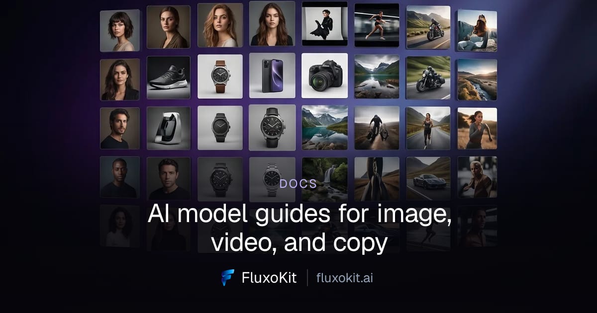 FluxoKit Docs | AI Models for Image, Video, Audio, and Copy